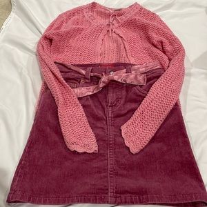 Adorable sweater and skirt set. Size 6